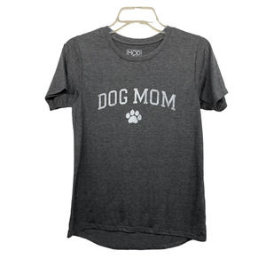 Modern Lux Womens S Gray Dog Mom T-Shirt Super Soft Short Sleeve
